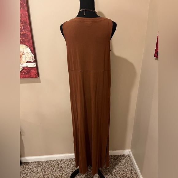 J.JILL WEAREVER MAXI TANK DRESS IN CINNAMON, size Small (no belt) - Picture 6 of 9